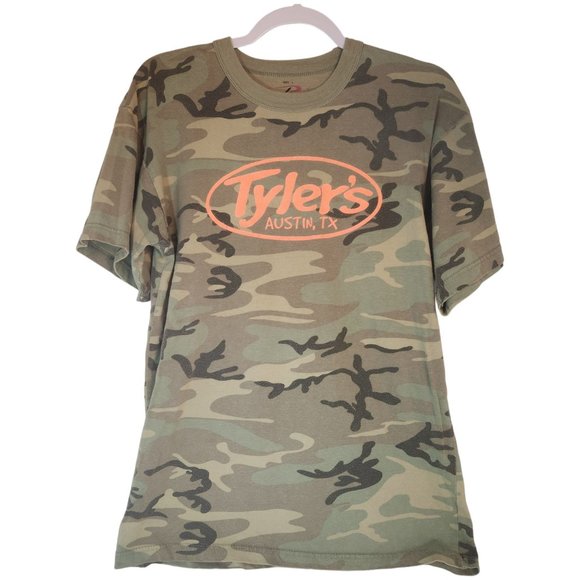 KEEP AUSTIN WEIRD T-shirt Tyler's Austin, Texas  Men's Size Large Camo Green - Picture 2 of 7